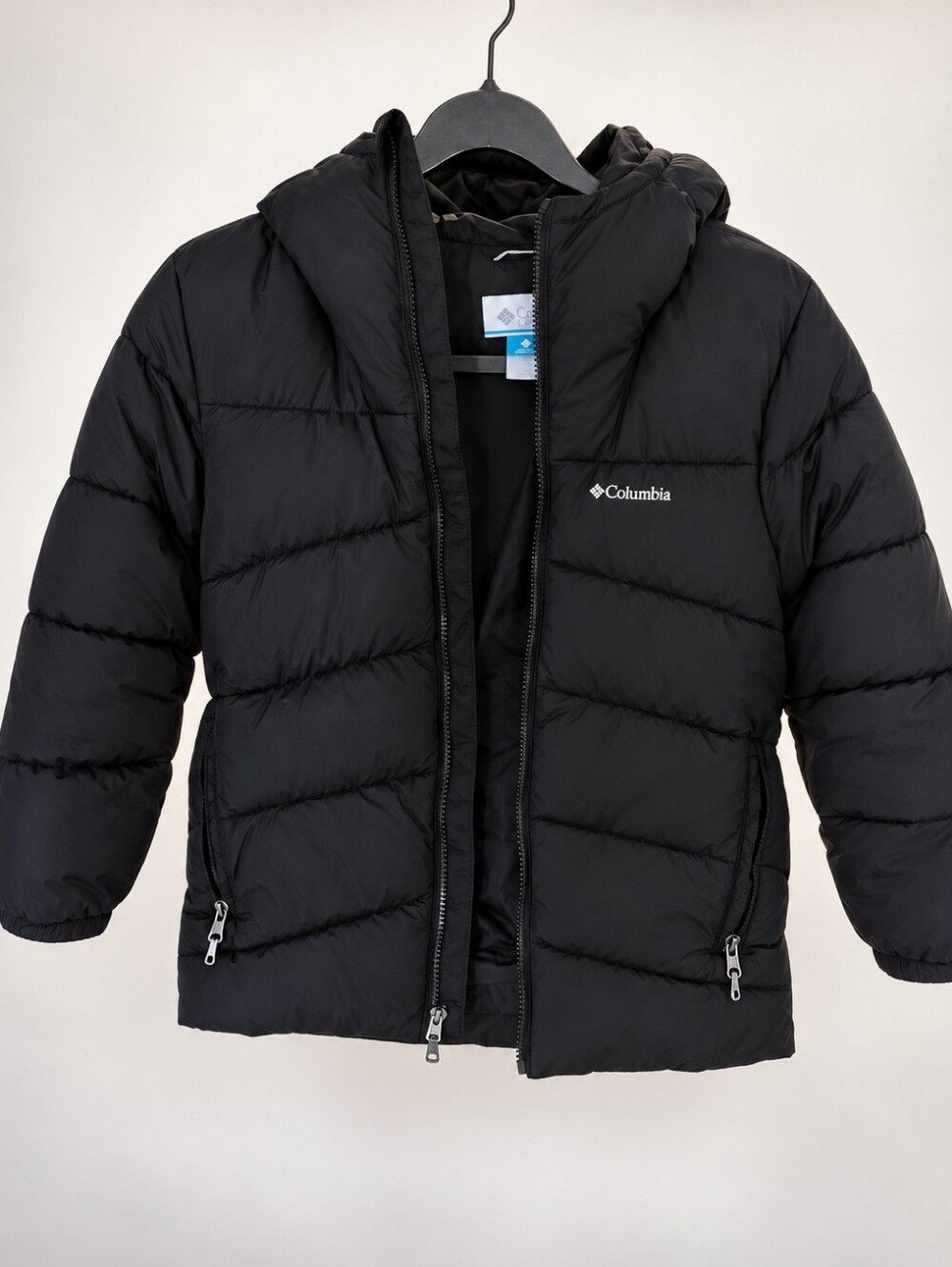 Columbia Black Kids Hooded Puffer Jacket